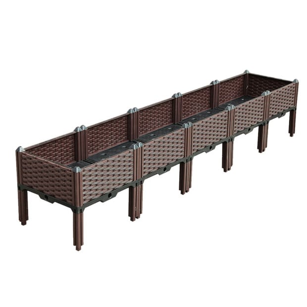200cm Raised Planter Box Outdoor Plastic Plants Garden Bed with Legs