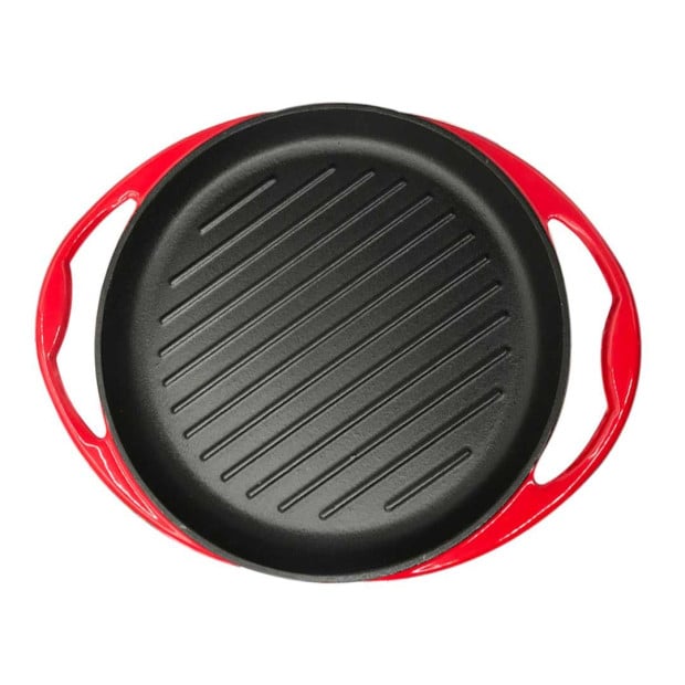 Enamel Porcelain 26cm Cast Iron Frying Pan Skillet Non-stick Coating