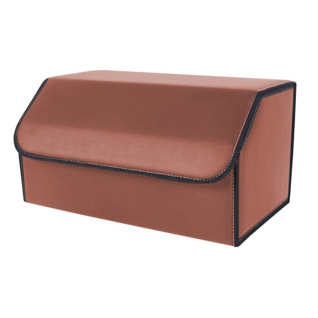 Car Boot Collapsible Cargo Organizer Portable Storage Box Coffee Large