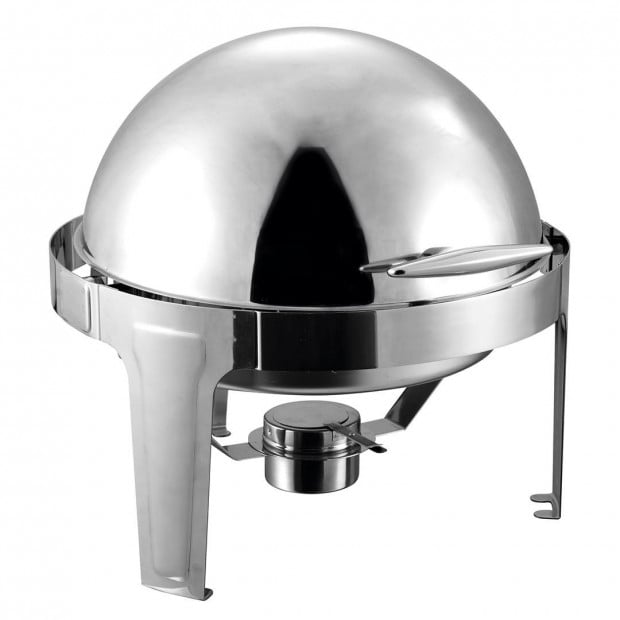 SOGA 6L Stainless Steel Chafing Food Warmer Catering Round Roll Top