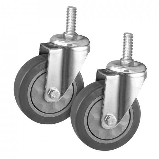 SOGA 2 x 4In Heavy Duty Polyurethane Swivel Castor Wheels