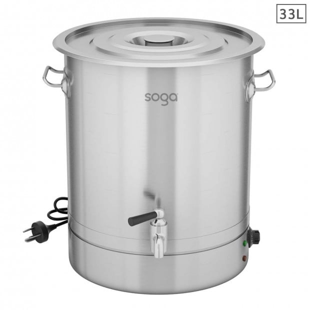SOGA 33L Stainless Steel URN Commercial Water Boiler 2200W