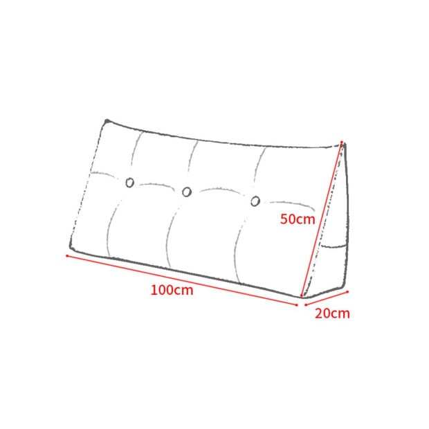 100cm Coffee Triangular Wedge Bed Pillow Backrest Tatami Cushion Image 2