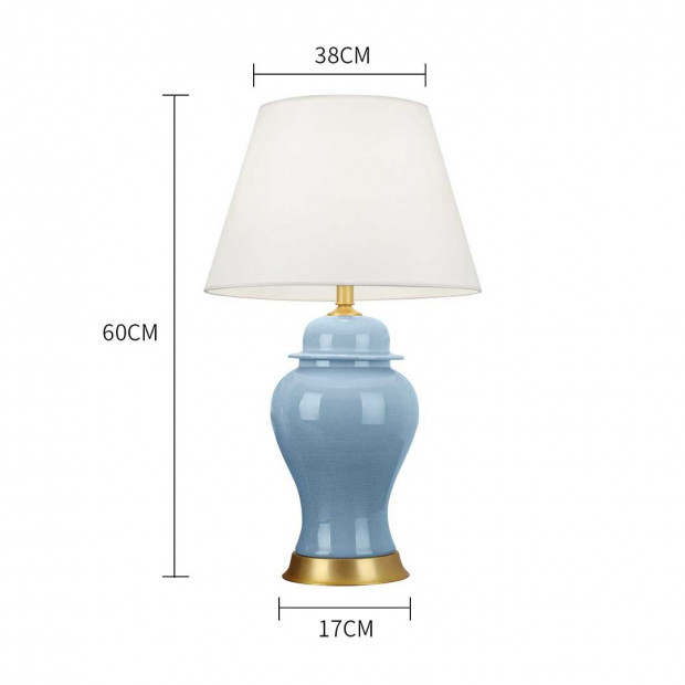 SOGA Oval Ceramic Table Lamp with Gold Metal Base Desk Lamp Yellow