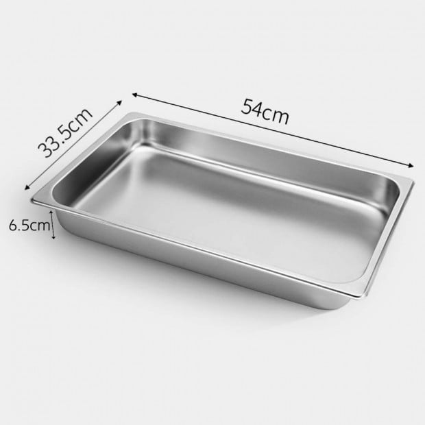 SOGA 12X Gastronorm GN Pan 1/1 GN Pan 6.5cm Deep Stainless Steel Image 2