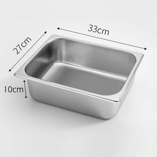 SOGA 4X Gastronorm 1/2 GN Pan 10cm Deep Stainless Steel Tray Image 2