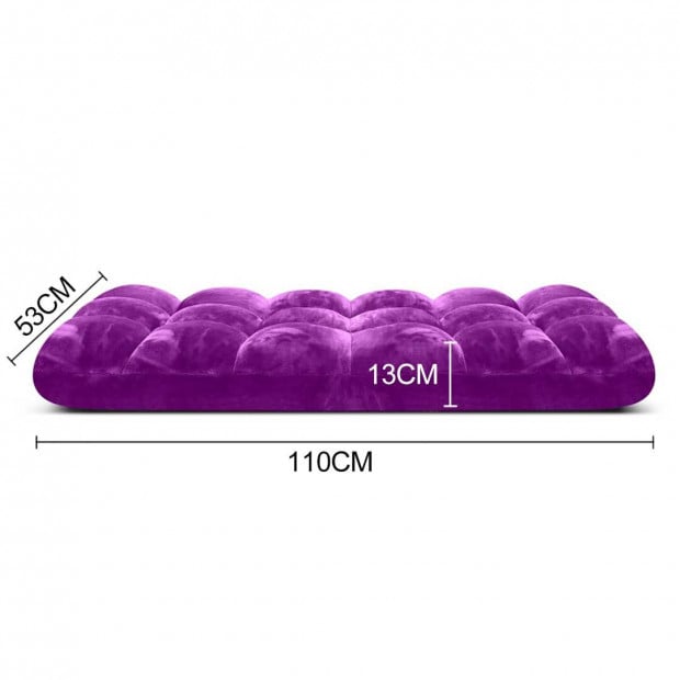 SOGA Floor Recliner Folding Lounge Sofa Couch Folding Chair Purple Image 2