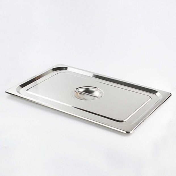 Gastronorm GN Pan Lid Full Size 1/1 Stainless Steel Tray Top Cover Image 2