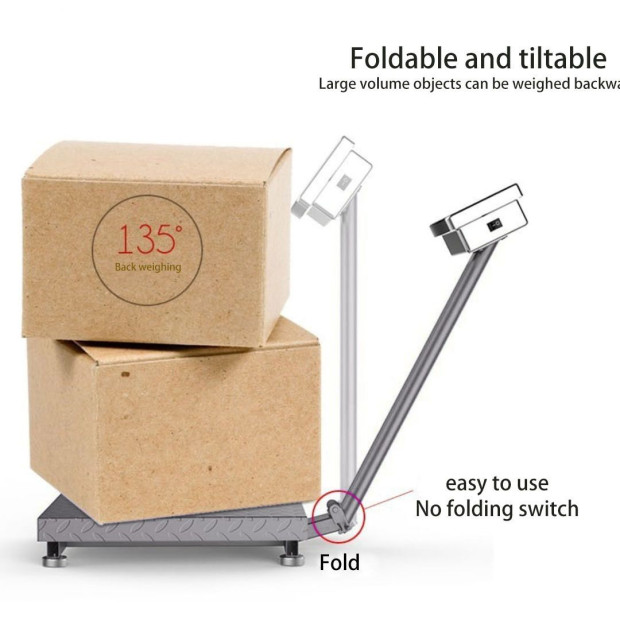 150kg Electronic Digital Platform Scale Computing Shop Postal - Black Image 2