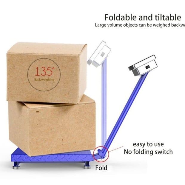 150kg Electronic Digital Platform Scale Computing Shop Postal Blue Image 2