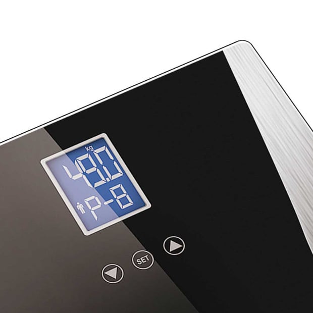 Digital Body Fat Scale Bathroom Weight Gym Glass Water LCD Black Image 2
