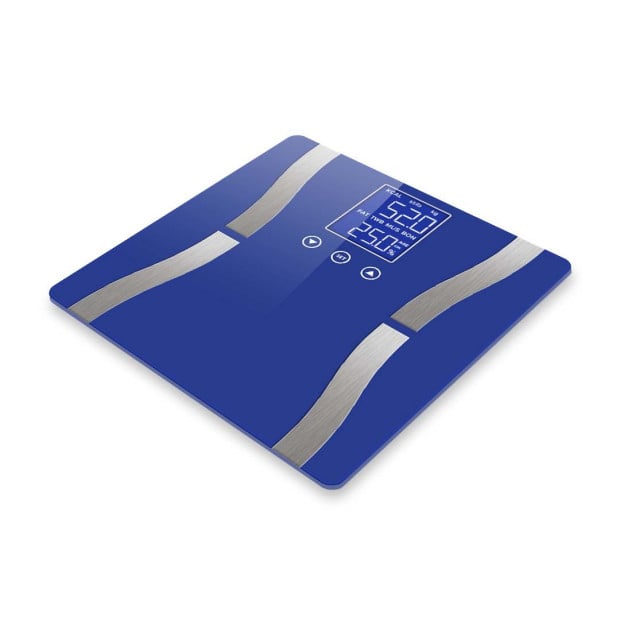 Digital Body Fat Scale Bathroom Weight Gym Glass LCD Electronic Blue Image 2