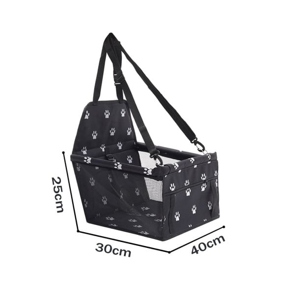 Pet Booster Car Seat Safety Travel Portable Dog Carrier Bag Black Image 2