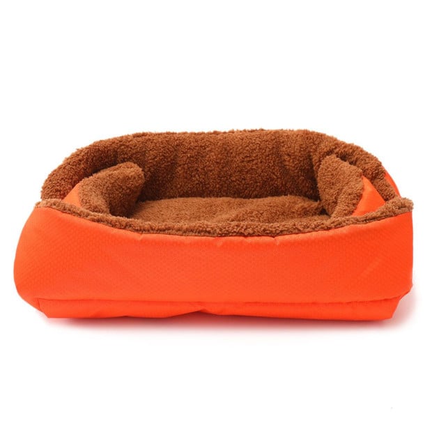 Cushion Nest Cat Dog Bed Warm Plush Kennel Mat Pet Orange Image 2