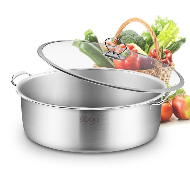 Stainless Steel 28cm Casserole With Lid Induction Cookware Image 2
