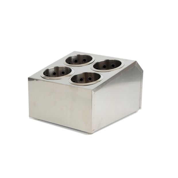 18/10 Stainless Steel Conical Utensils Square Cutlery Holder 4 Holes Image 2