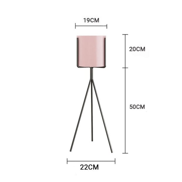 70cm Tripod Flower Pot Plant Stand Pink Flowerpot Holder Rack Display Image 2