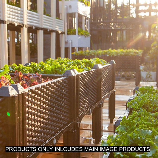 200cm Raised Planter Box Vegetable Outdoor Plastic Plants Garden Bed Image 2