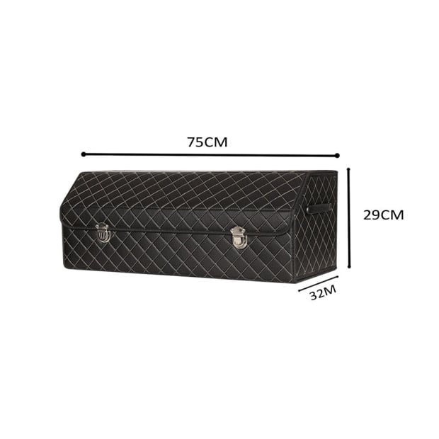 Car Boot Collapsible Foldable Trunk Cargo Box Black/White - Large Image 2
