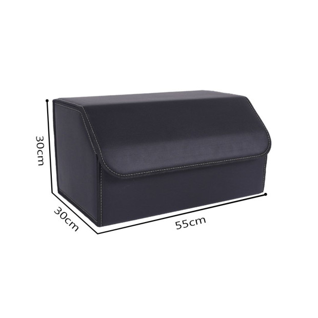 Car Boot Collapsible Foldable Trunk Portable Storage Box Black Large Image 2