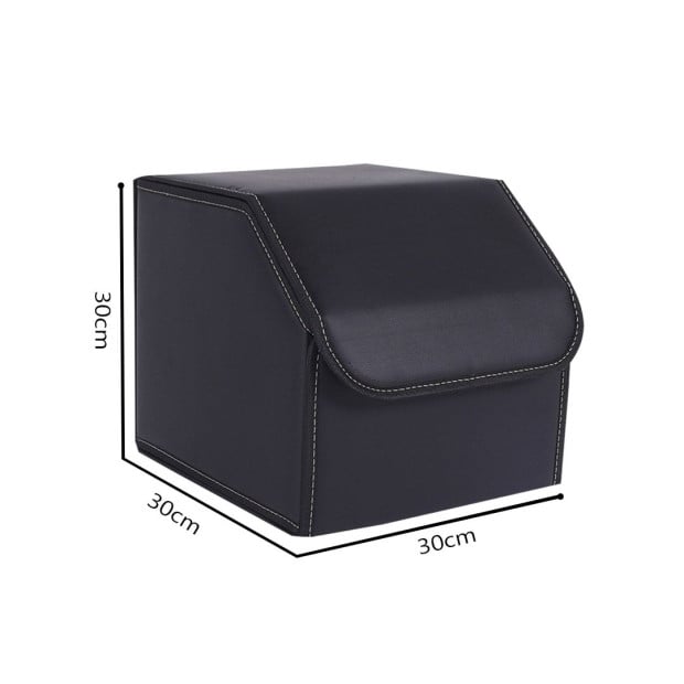 Car Boot Trunk Cargo Organizer Portable Storage Box Black Small Image 2