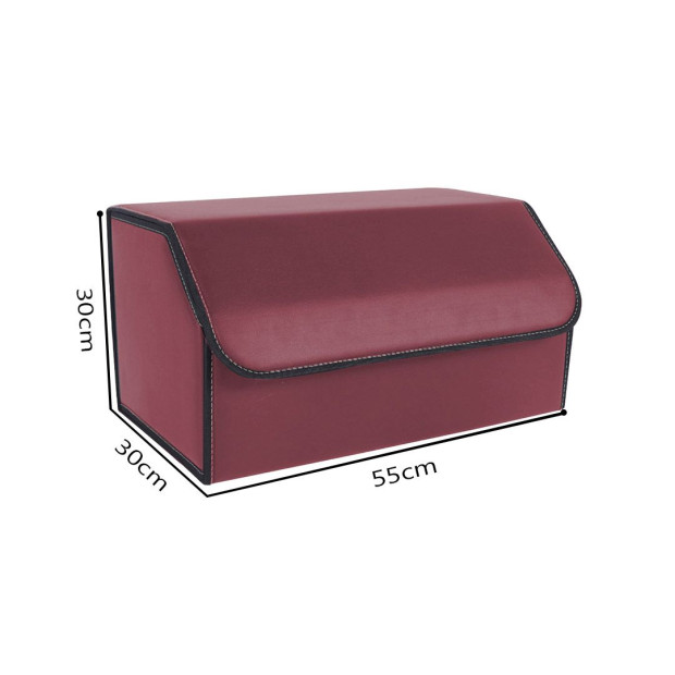 Car Boot Collapsible Foldable Trunk Cargo Storage Box Red Large Image 2