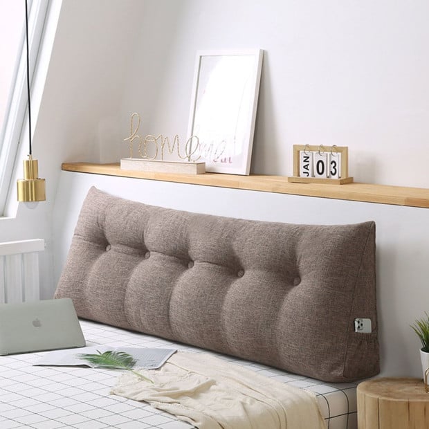 180cm Coffee Triangular Wedge Bed Pillow Backrest Tatami Cushion Image 2