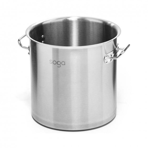 SOGA 14L Wide Stock Pot and 50L Tall Top Grade Thick Stainless Steel Image 3