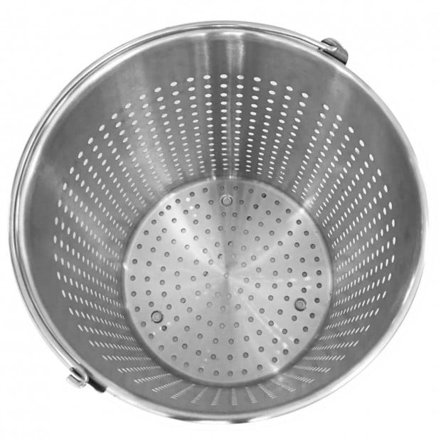 50L 18/10 Stainless Steel Perforated Stockpot Basket Pasta Strainer Image 3