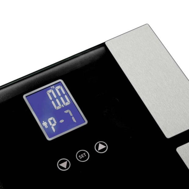 Digital Body Fat Scale Bathroom Weight Glass Water LCD Black Image 3