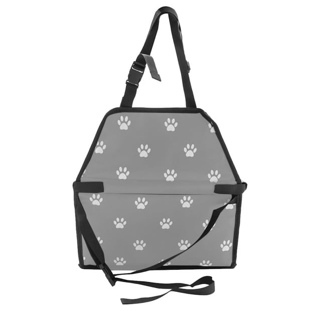 Pet Booster Car Seat Mesh Safety Travel Portable Dog Carrier Bag Grey Image 3