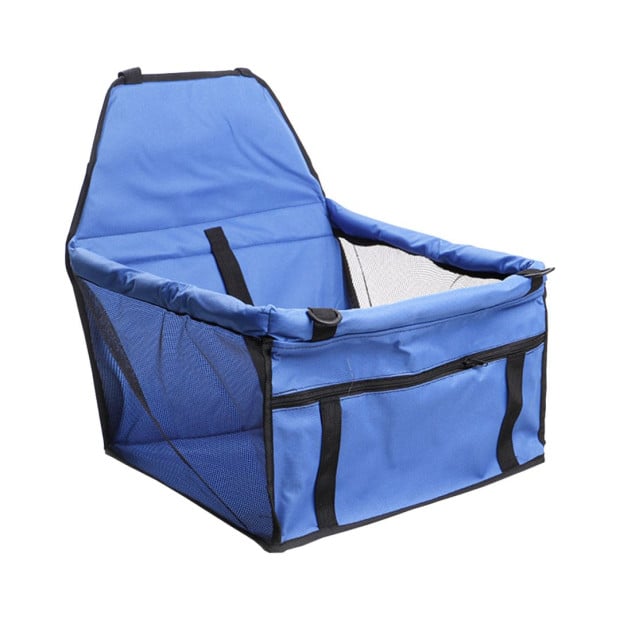 Blue Pet Booster Car Seat Safety Travel Portable Dog Carrier Bag Image 3