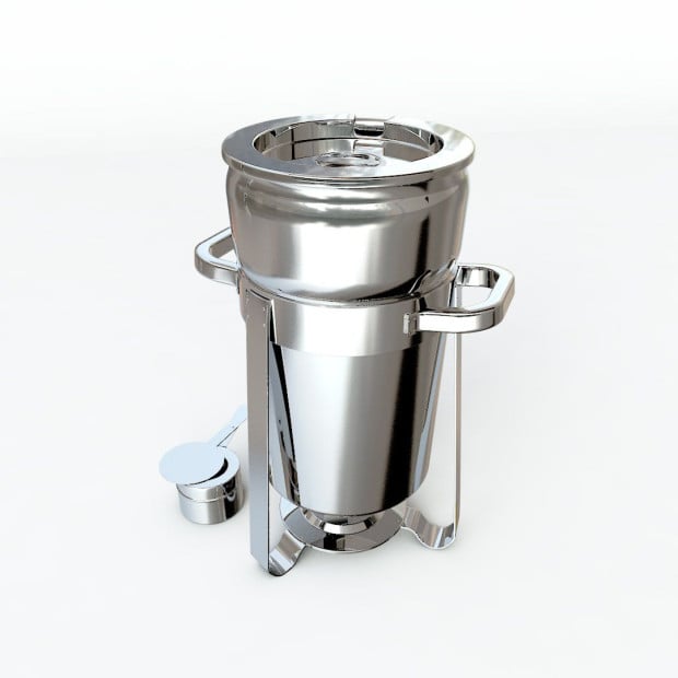 7L Round Stainless Steel Soup Warmer Marmite Chafe Chafing Dish Image 3
