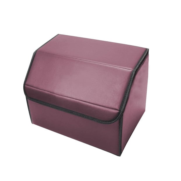 Car Boot Foldable Trunk Cargo Organizer Storage Box Red Small Image 3