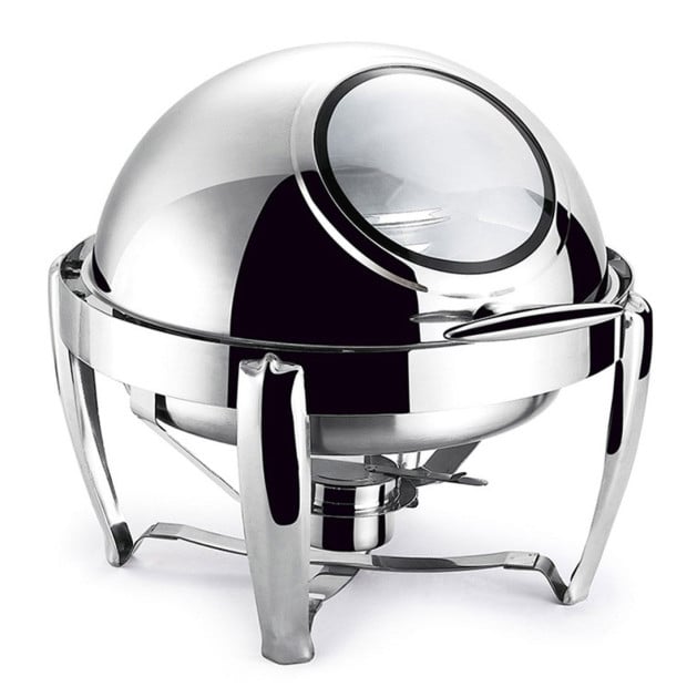 6.5L Stainless Steel Round Soup Tureen Bowl Dish Catering Warmer Image 3