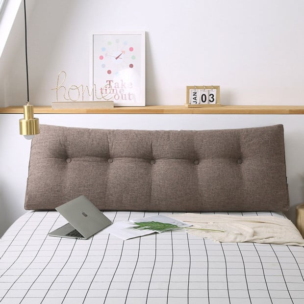 180cm Coffee Triangular Wedge Bed Pillow Backrest Tatami Cushion Image 3
