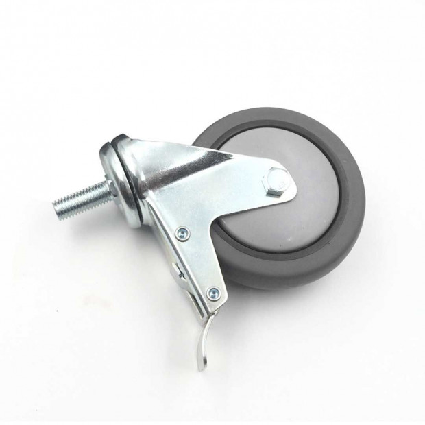 SOGA 2 x 4In Heavy Duty Polyurethane Swivel Castor Brake Wheels Image 2