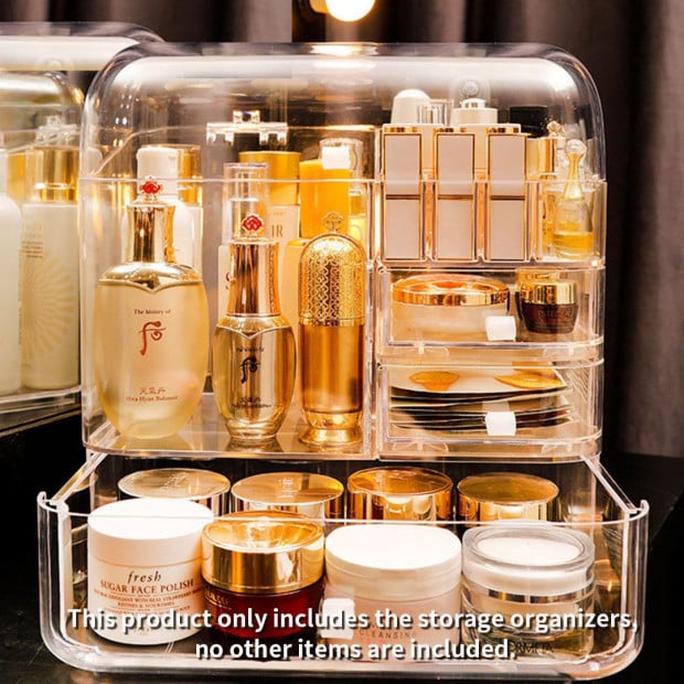 Transparent Cosmetic Storage Box Clear Makeup Skincare Holder Image 4