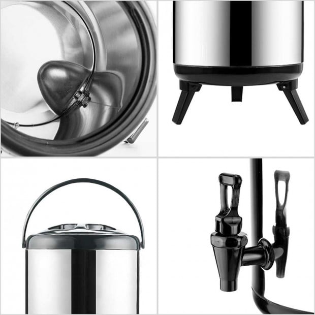 SOGA 12L Portable Insulated Cold/Heat Coffee Tea Beer Barrel Brew Pot Image 4