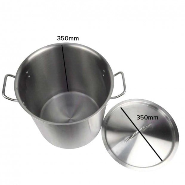 SOGA Stock Pot 33L Top Grade Thick Stainless Steel Stockpot Image 4