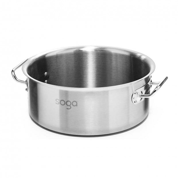 SOGA 14L Wide Stock Pot and 50L Tall Top Grade Thick Stainless Steel Image 4