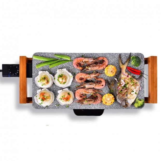 SOGA Electric Ceramic BBQ Grill Non-stick Surface Indoor & Outdoor Image 4