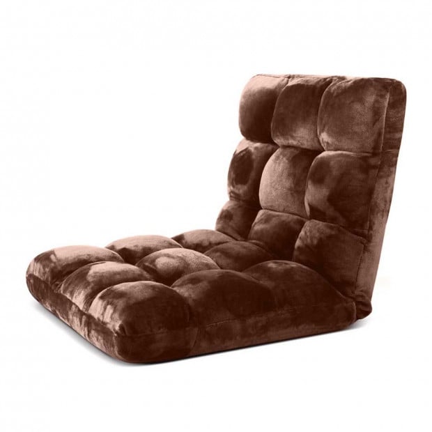 SOGA Floor Recliner Folding Lounge Sofa Couch Folding Chair Coffee Image 4