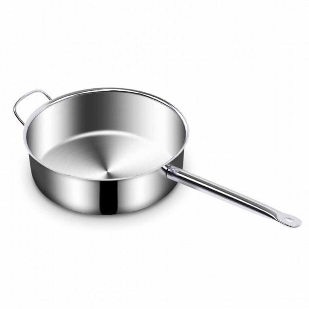 SOGA Stainless Steel 30cm Saucepan With Lid Induction Cookware Image 4
