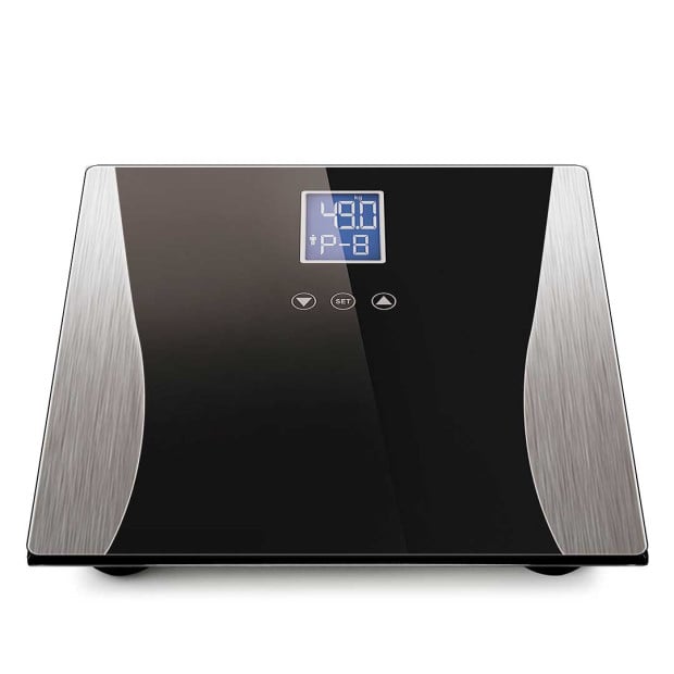 Digital Body Fat Scale Bathroom Weight Gym Glass Water LCD Black Image 4