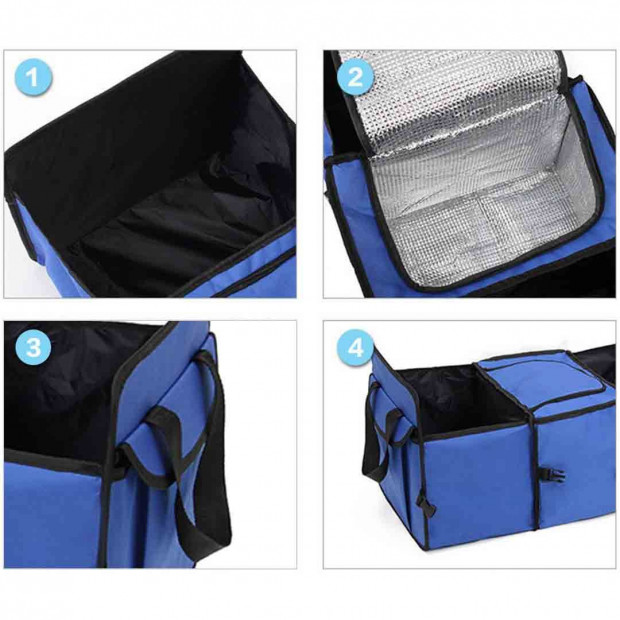 SOGA Car Portable Storage Box Waterproof Oxford Cloth Organizer Black Image 4