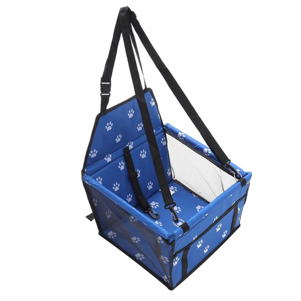 Pet Booster Car Seat Mesh Safety Travel Portable Dog Carrier Bag Blue Image 4