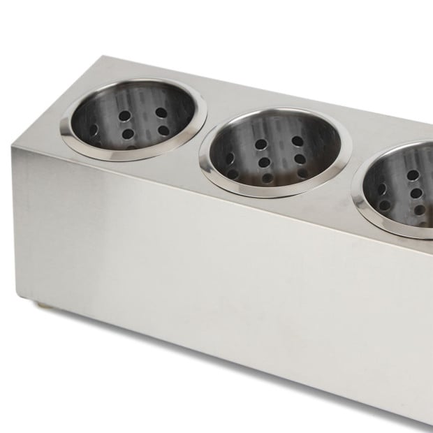 18/10 Stainless Steel Conical Utensils Cutlery Holder with 5 Holes Image 4