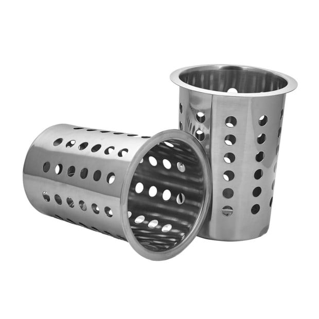 18/10 Stainless Steel Conical Utensils Square Cutlery Holder 4 Holes Image 4