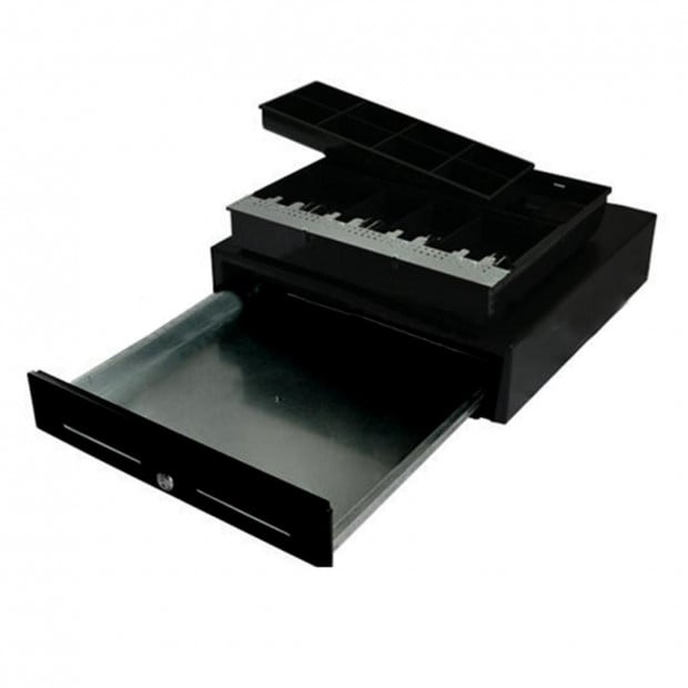 SOGA Black Heavy Duty Cash Drawer Electronic 4 Bills 8 Coins Pos 410 Image 4